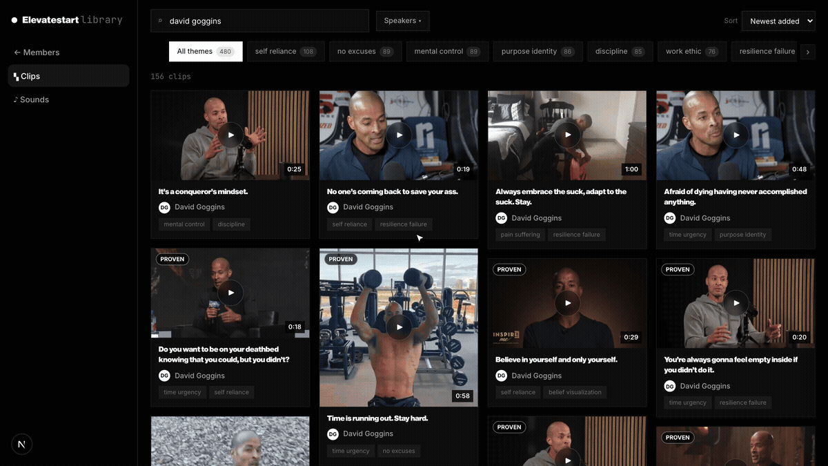 Preview a clip and find similar clips
