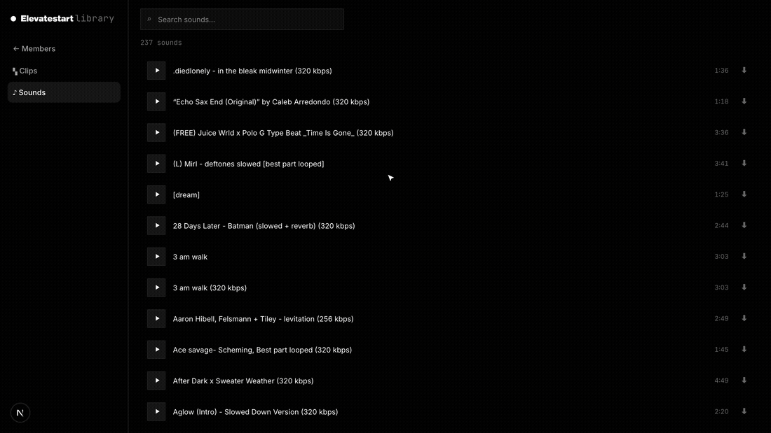 Searchable sound library